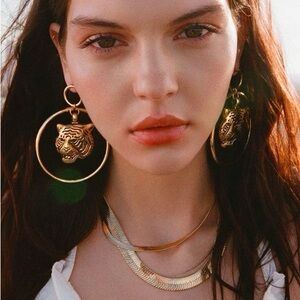 Vanessa Mooney Ghostface Chain Thick Snake Gold